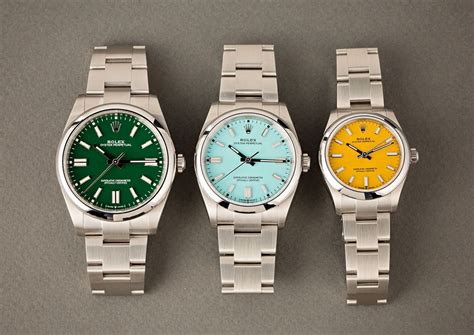 rolex oyster perpetual con diamanti colorati|rolex oyster dial colors.